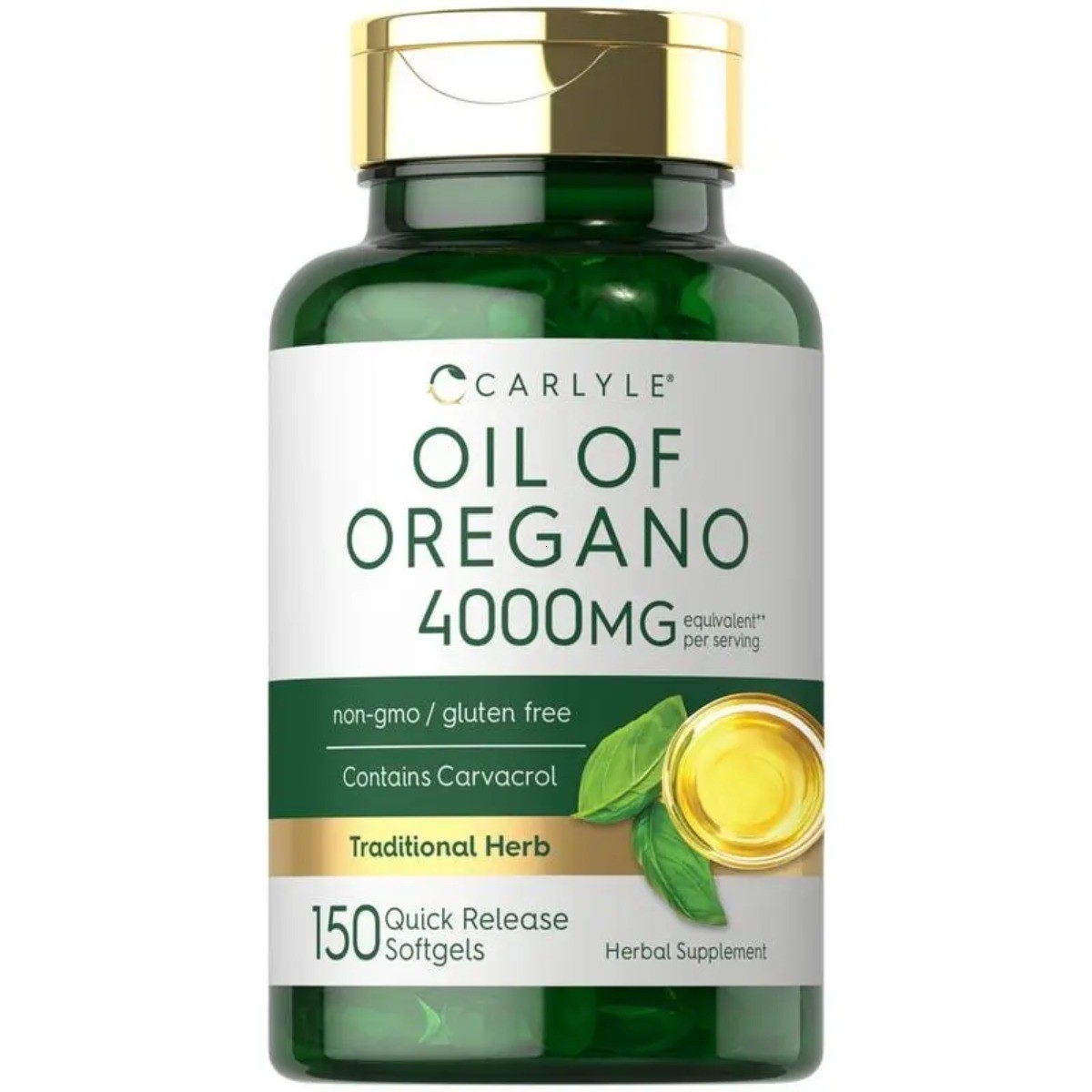 Carlyle Oregano Oil 4000mg, 150ct, Immune & Digestive Support