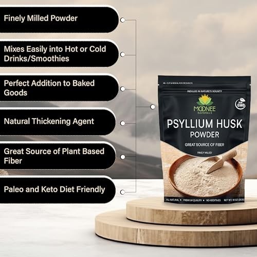 Psyllium Husk Powder (10 OZ), Gluten Free, Non GMO, Finely Ground, Keto Friendly