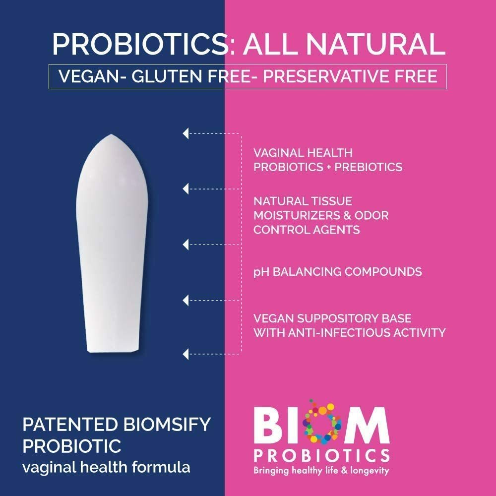 Vaginal Probiotic Suppository(15):FR-free,Vaginal pH & Odor Control, No Parabens