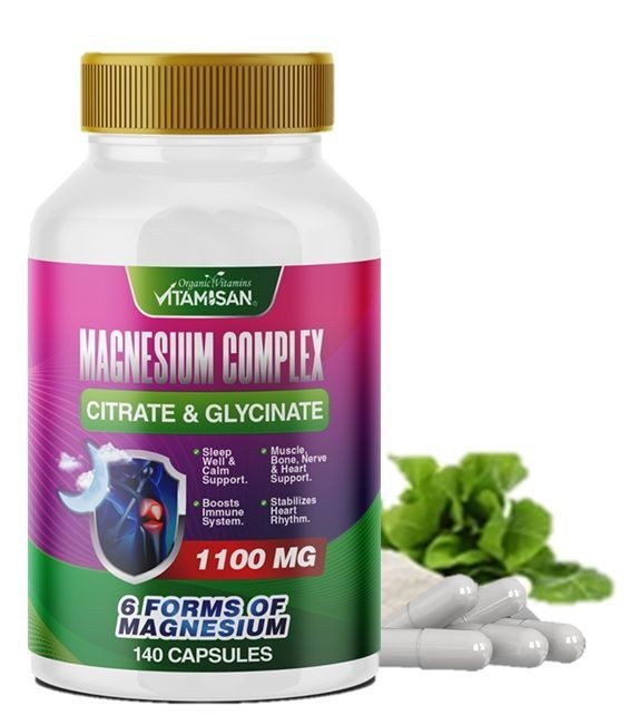 Magnesium 6-in-1 Complex 1100mg, 6 Active Forms for Muscle & Relaxation Body 140