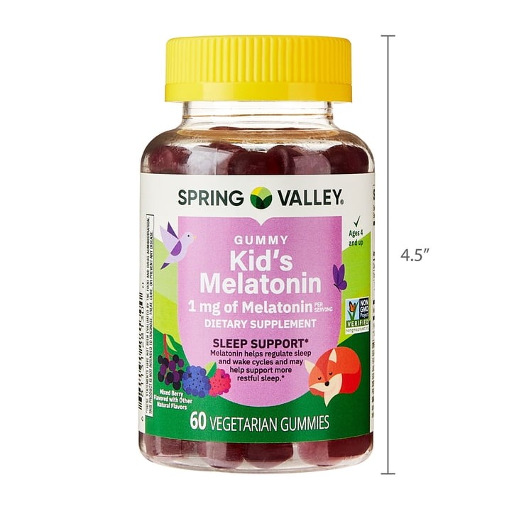 Spring Valley Kids Melatonin Gummies Raspberry 1 mg 60 Count