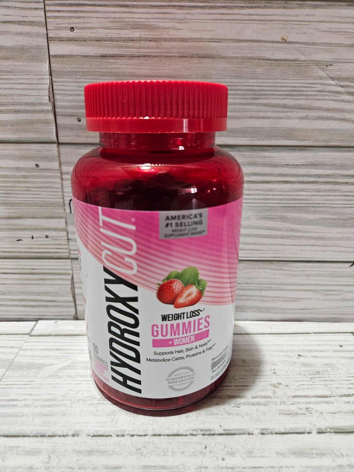 Hydroxycut Weight Loss + Women Hair Skin Nails Strawberry 90 Gummies 9/2026