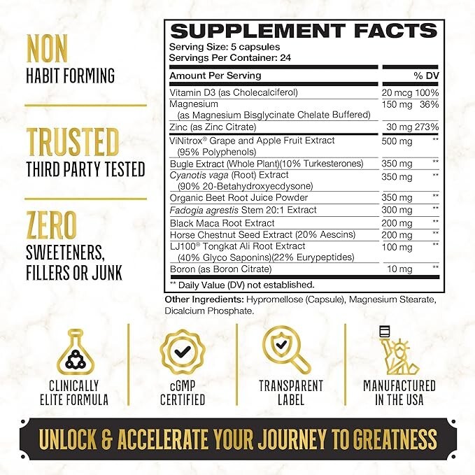 Top Shelf Grind King Maker 13-in-1 Anabolic supplement For Men To Increase Stam
