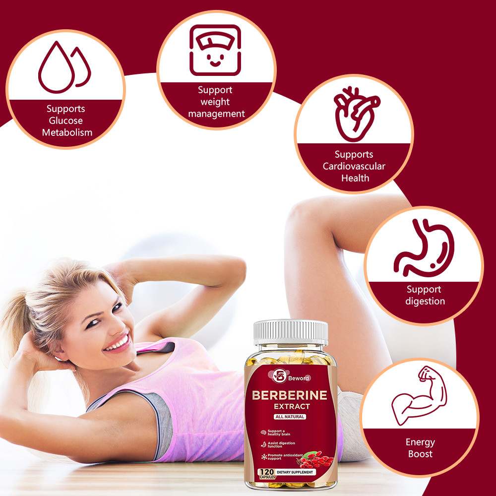 Premium Berberine HCL Extract 1200mg Capsules – Blood Sugar Support 180pills NEW