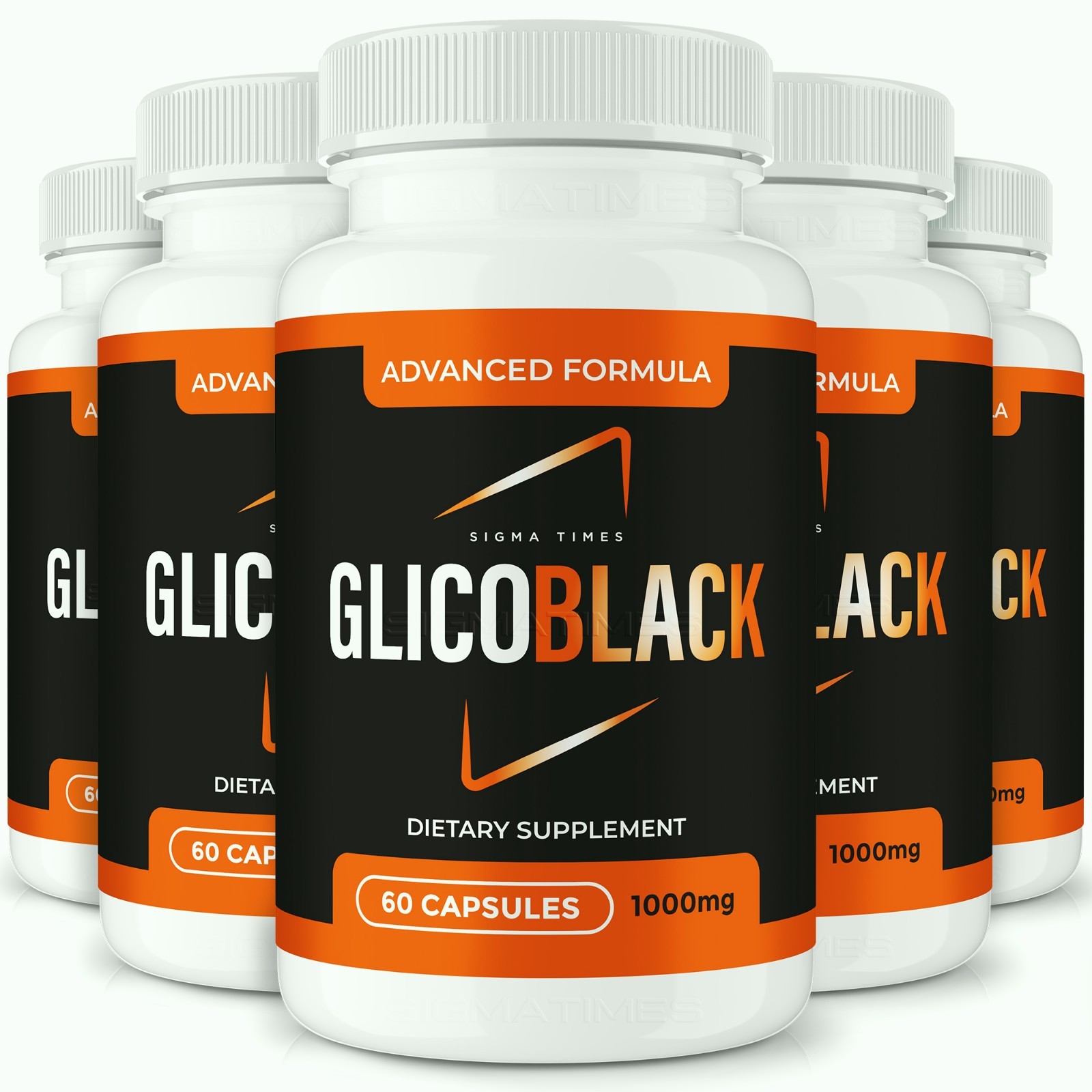 GlicoBlack Capsules, Daily Blood Support Supplement & Metabolism Formula- 5 Pack