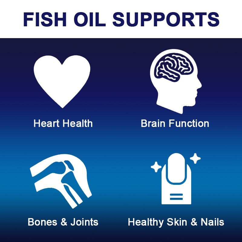 Omega 3 Fish Oil Capsules 3x Strength 3600mg EPA & DHA Highest Potency 120 Pills