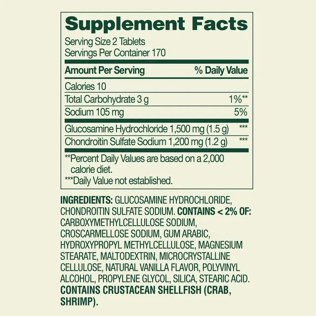 Spring Valley Triple Strength Glucosamine Chondroitin, 340 Tabs