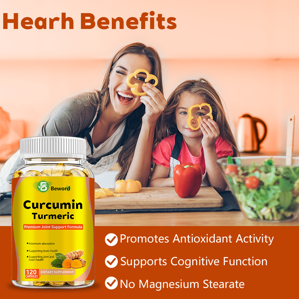 Turmeric Curcumin Highest Potency 95% 1950mg with BioPerine Black Pepper Extract