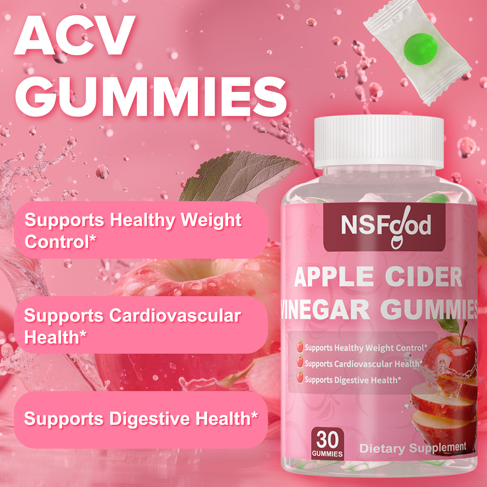 (2 Pack) Sugar Control Keto ACV Gummies 1000MG Sugar Control Vitamin 60 Gummies