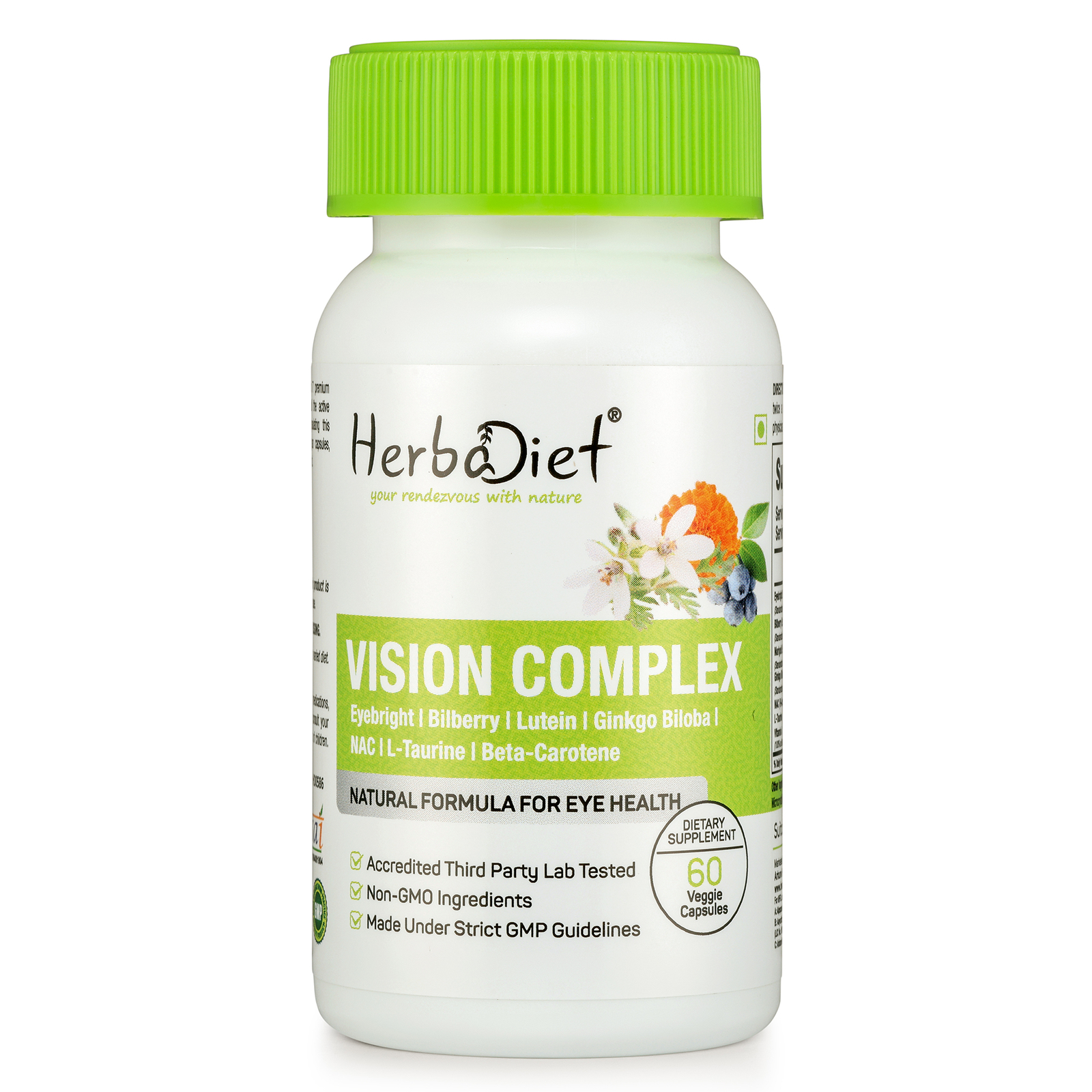 Eye Complex Vision Support Capsules – Eyebright, Bilberry, Taurine, Beta Caroten