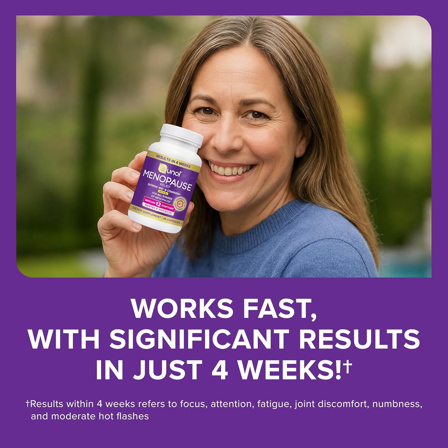Qunol Menopause ESTROG-100 & COGNIZIN B6 Improves 12 Symptoms Mental + Physical