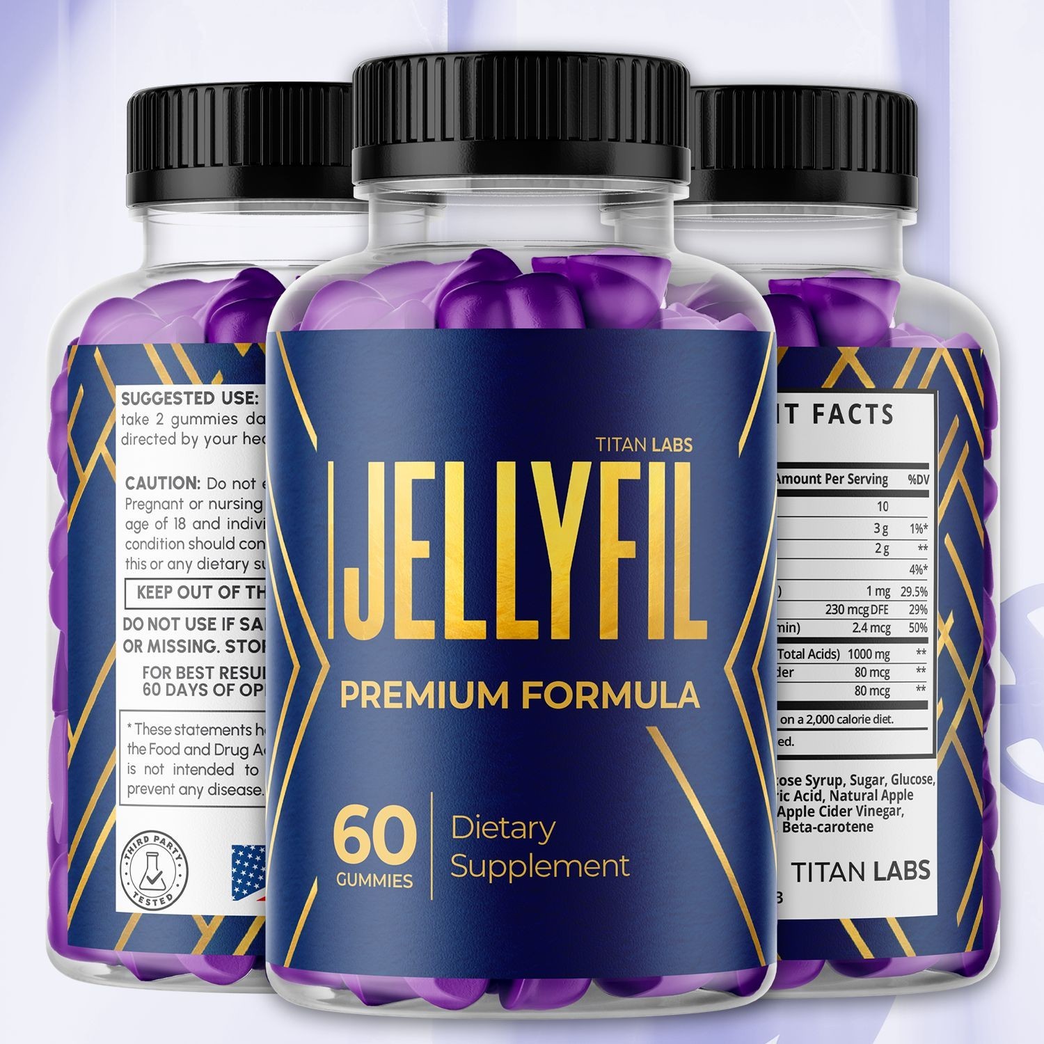 (5 Pack) Jellyfil Gummys Advanced Male Support Supplement Jelly fil 300 Gummies