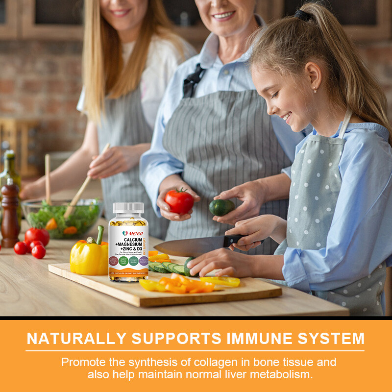 Zinc Calcium Magnesium & Vitamin D3 Complex Supplement 10/60/120 Vegetarian Caps