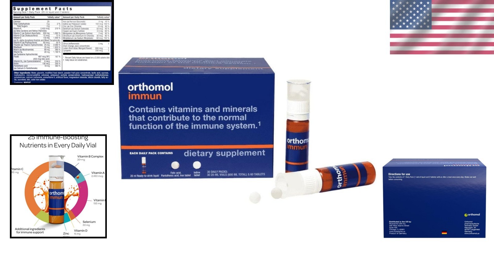 Orthomol Immun – German-Made Multivitamin Vials for Immune Strength, 30 Days