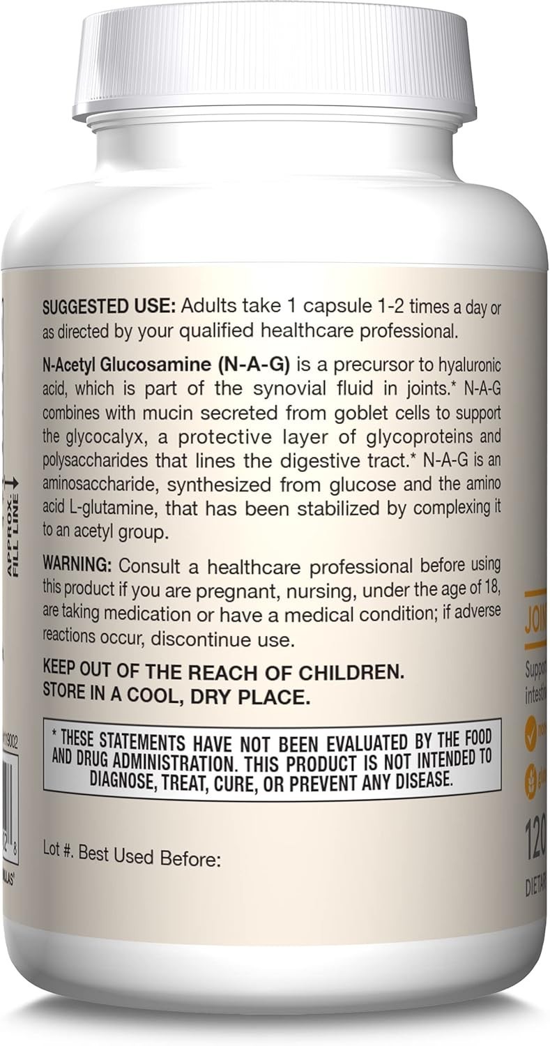 N-A-G 700 mg N-Acetyl Glucosamine: Unflavored Veggie Capsules for Flexibility