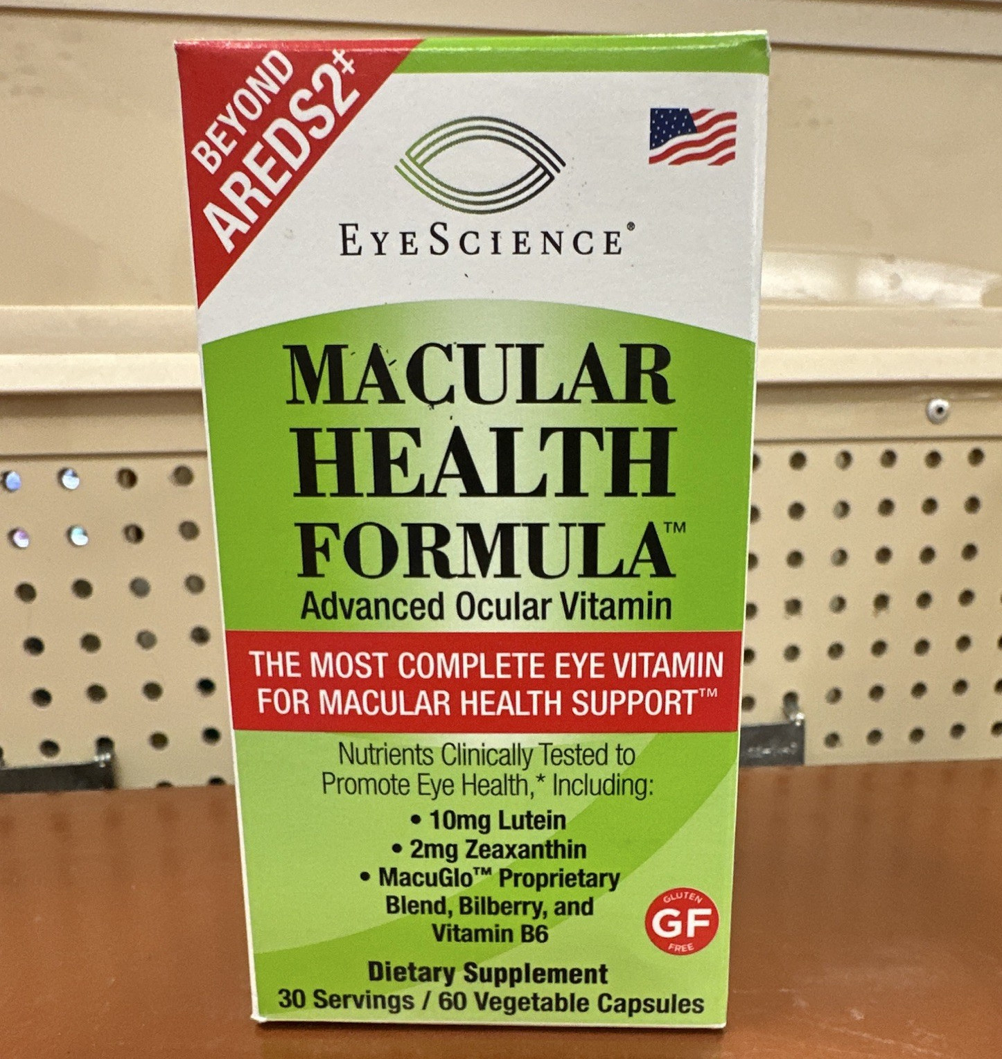 EyeScience Macular Health Formula Ocular Vitamin 60 Capsules Gluten-Free
