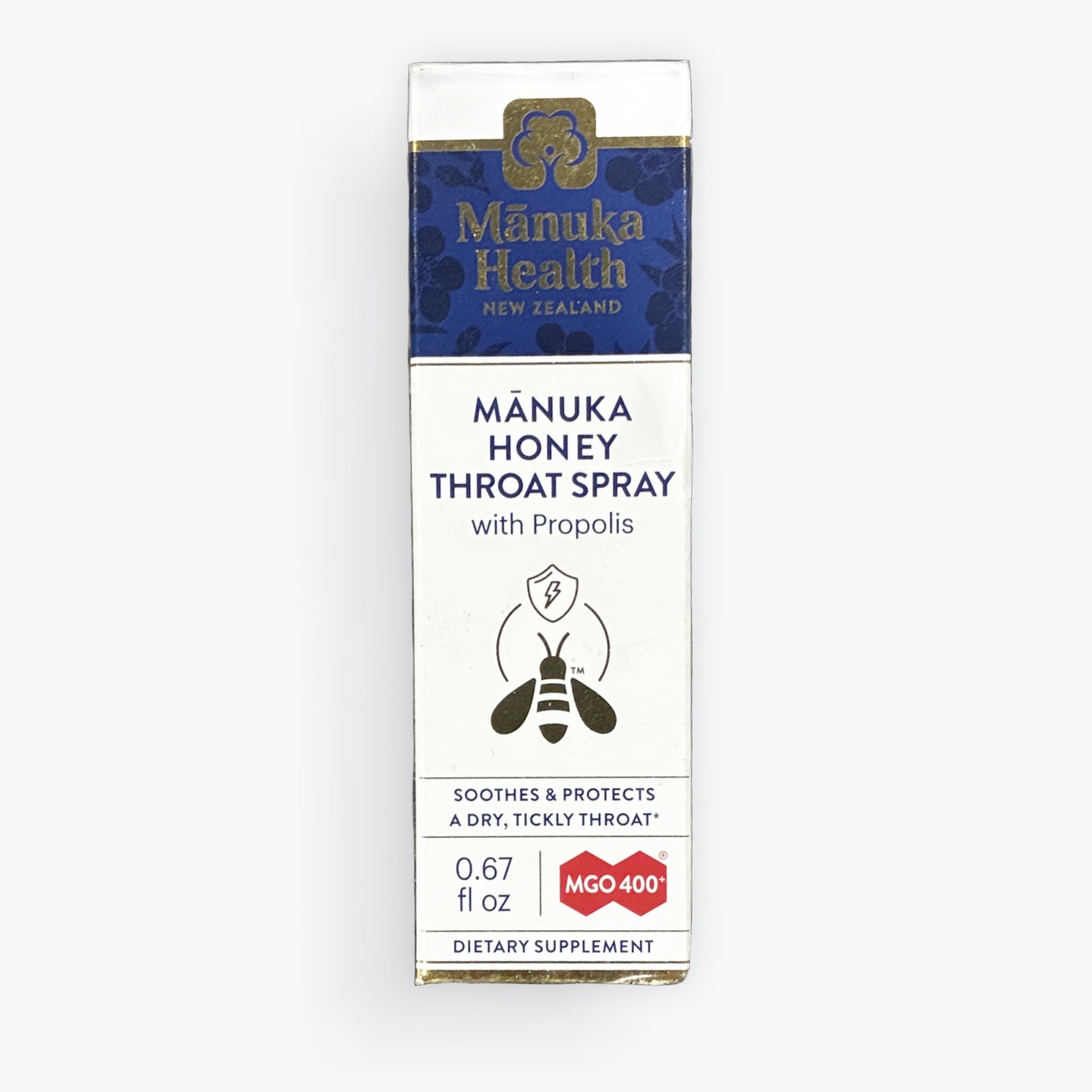 Mānuka Health New Zealand Throat Spray with Propolis MGO 400+ 0.67 fl oz
