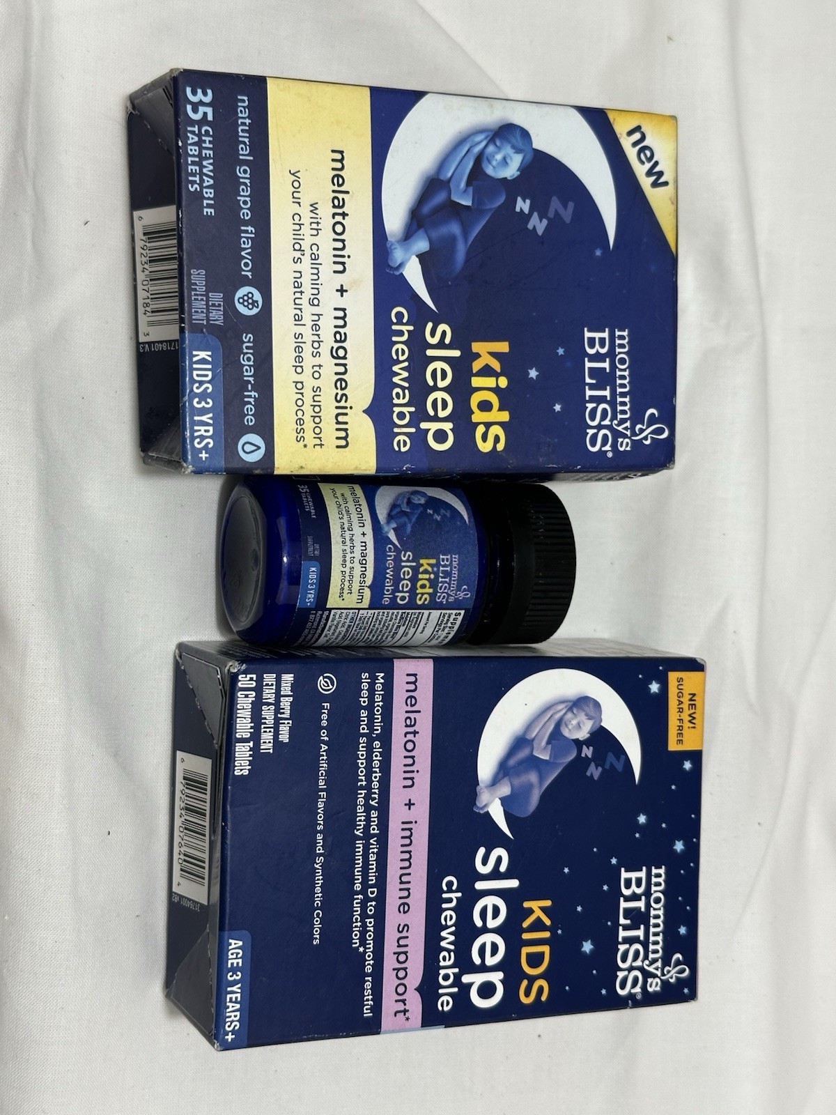 3 Kids Sleep Chewable, Melatonin + Immune Support, Age 3 Years+ Magnesium