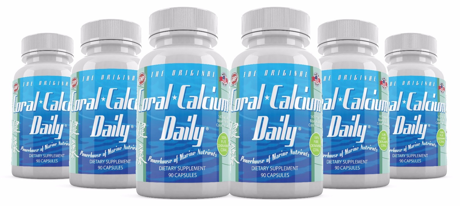 Coral Calcium Daily Original 1475mg 90 Veg caps Sea Minerals Alkalize Ph Balance