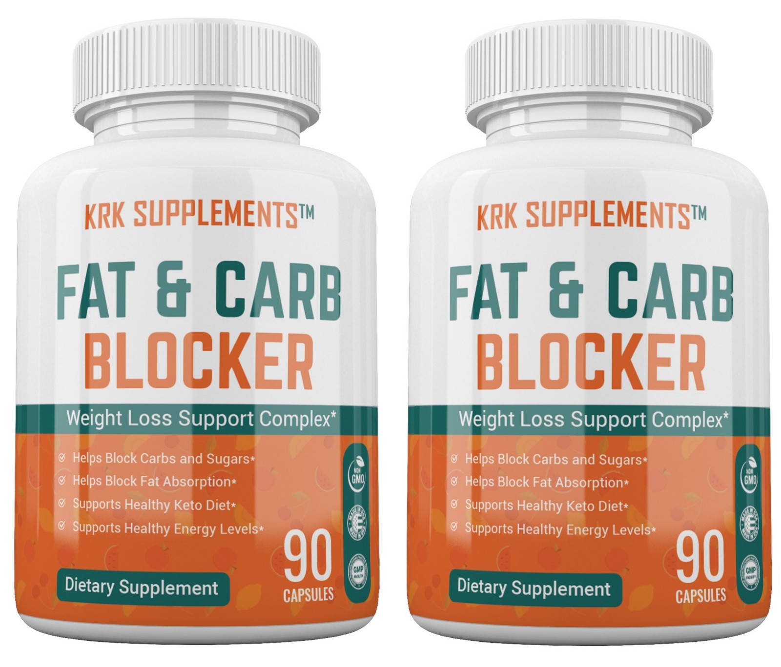 2 Fat and Carb Blocker Weight Loss Complex xp Appetite Suppressant Burn Low Keto