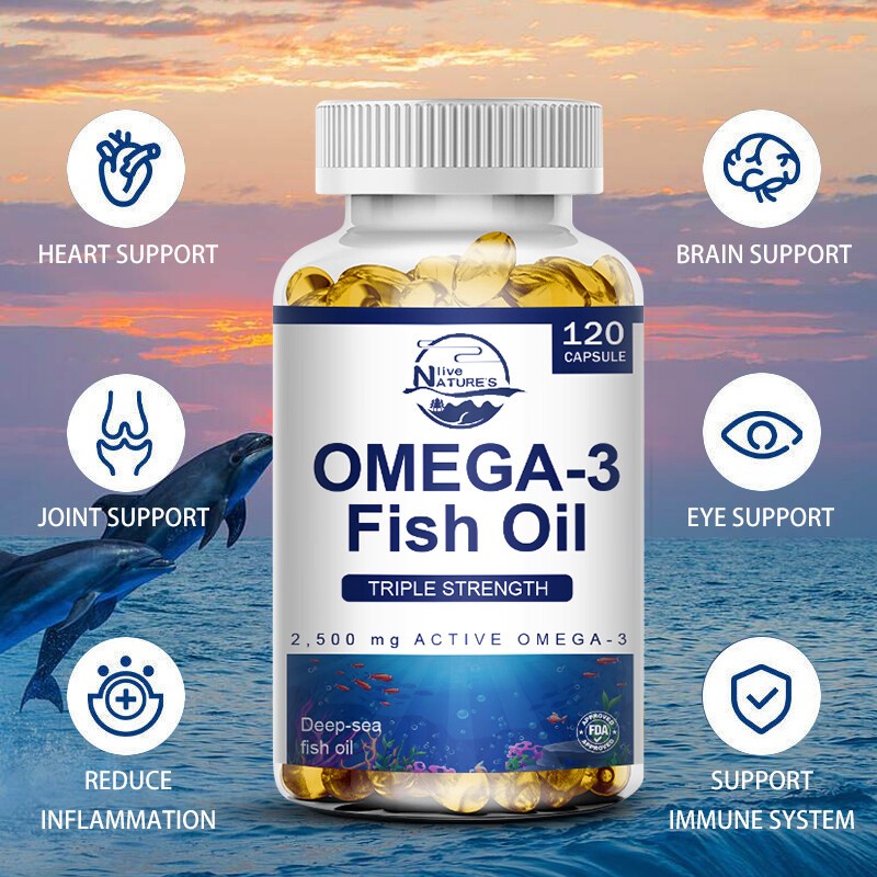 Omega 3 Fish Oil 240 Capsules 3600mg DHA & EPA – 3x Strength,Highest Potency