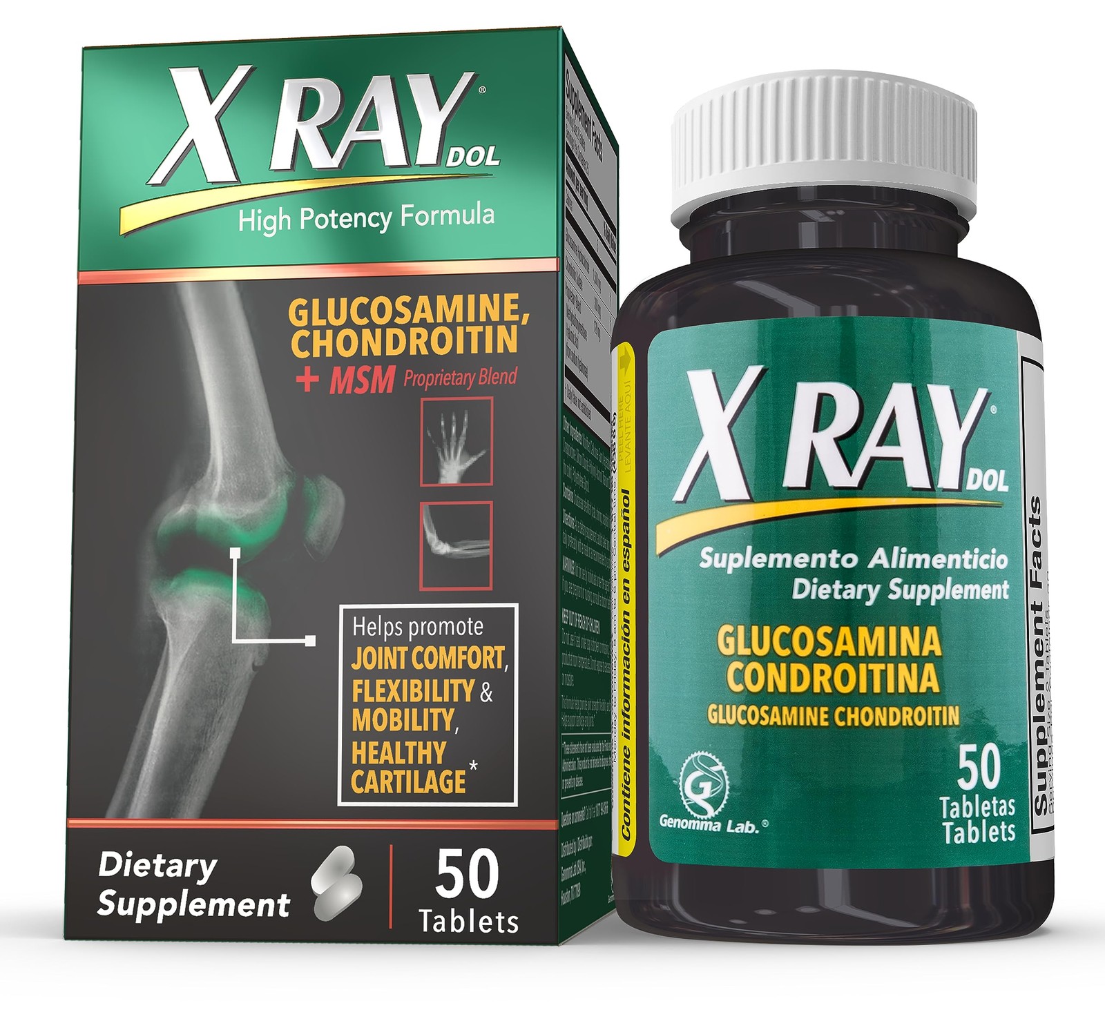 X Ray High Potency Joint Health Supplement, with 50 Count (Pack of 1), Black