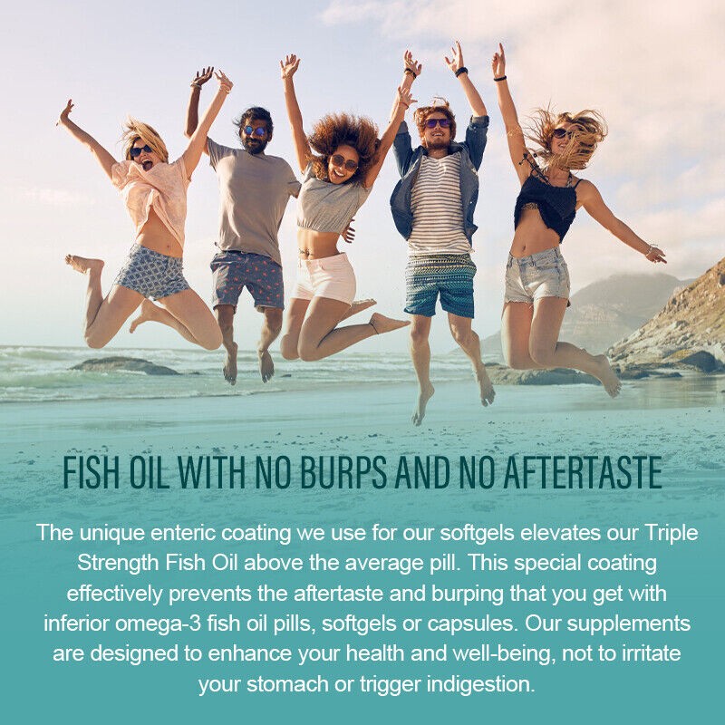 3x Strength 2500mg EPA & DHA Omega 3 Fish Oil 240Pcs Capsules Highest Potency