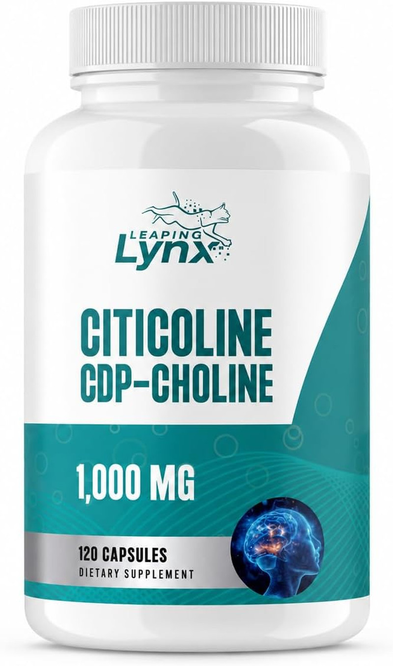 Leaping Lynx Citicoline 1000 mg (CDP Choline) Capsules 120 Count (Pack of 1)