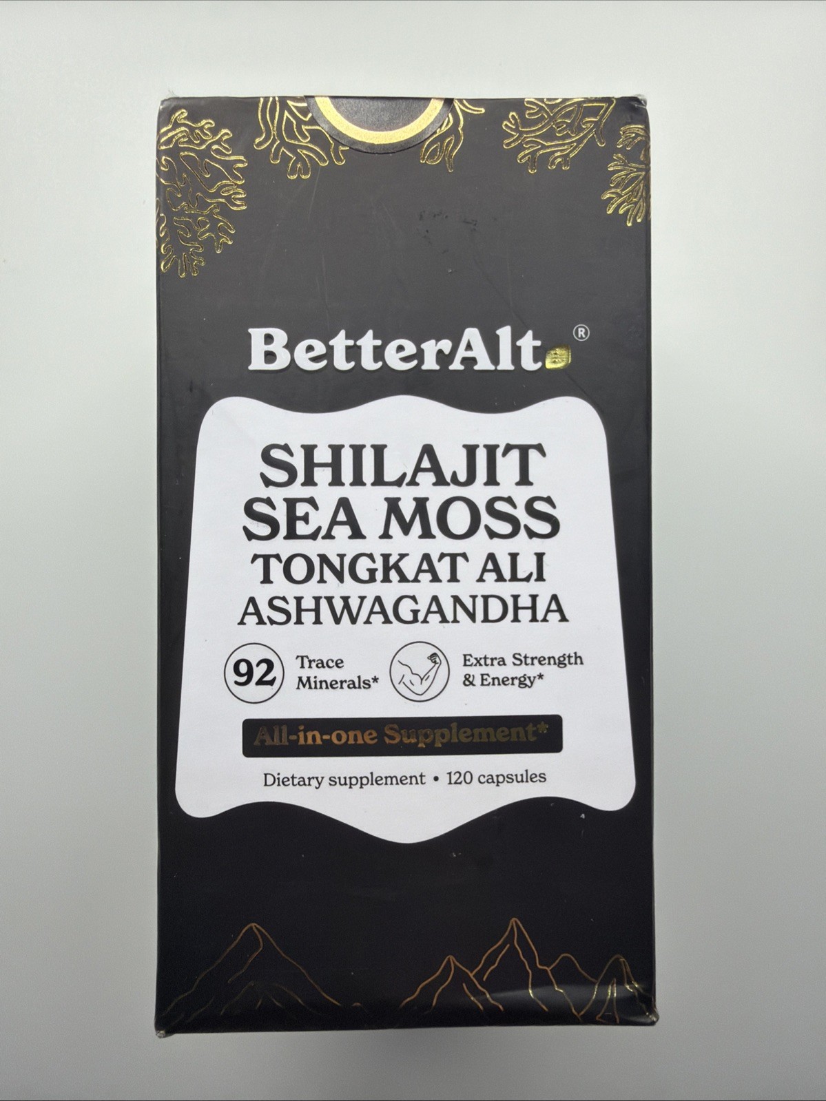 BetterAlt Shilajit Sea Moss ASHWAGANDHA 92 Trace Minerals ~ 120 Caps Exp 10/26