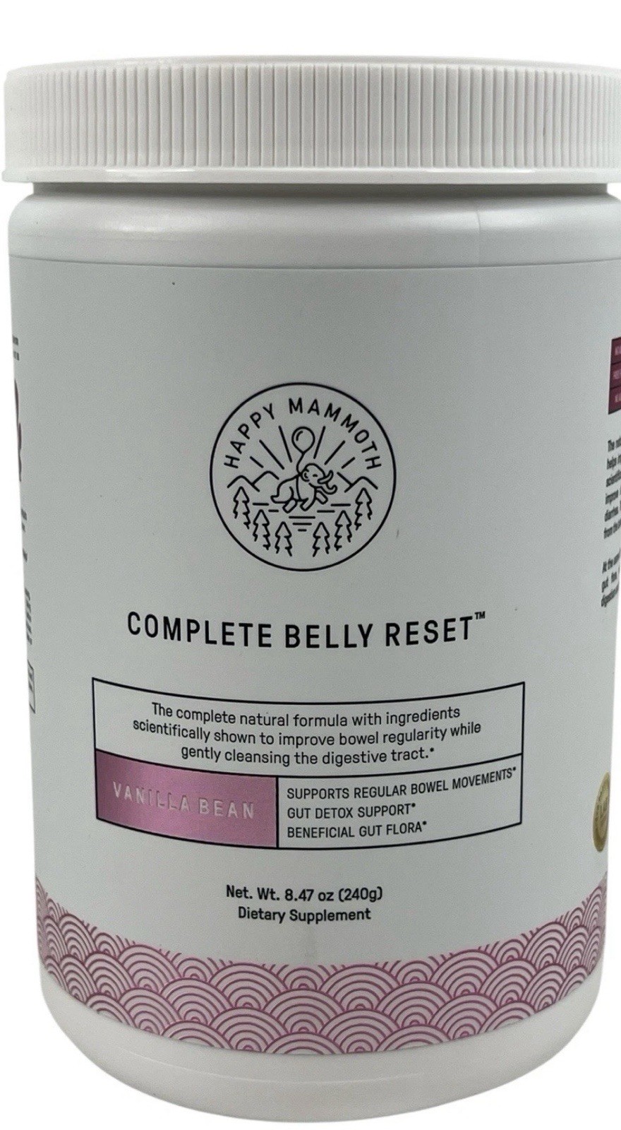HAPPY MAMMOTH Complete Belly Reset Vanilla Bean Exp 10/2026, 240 Grams, NEW