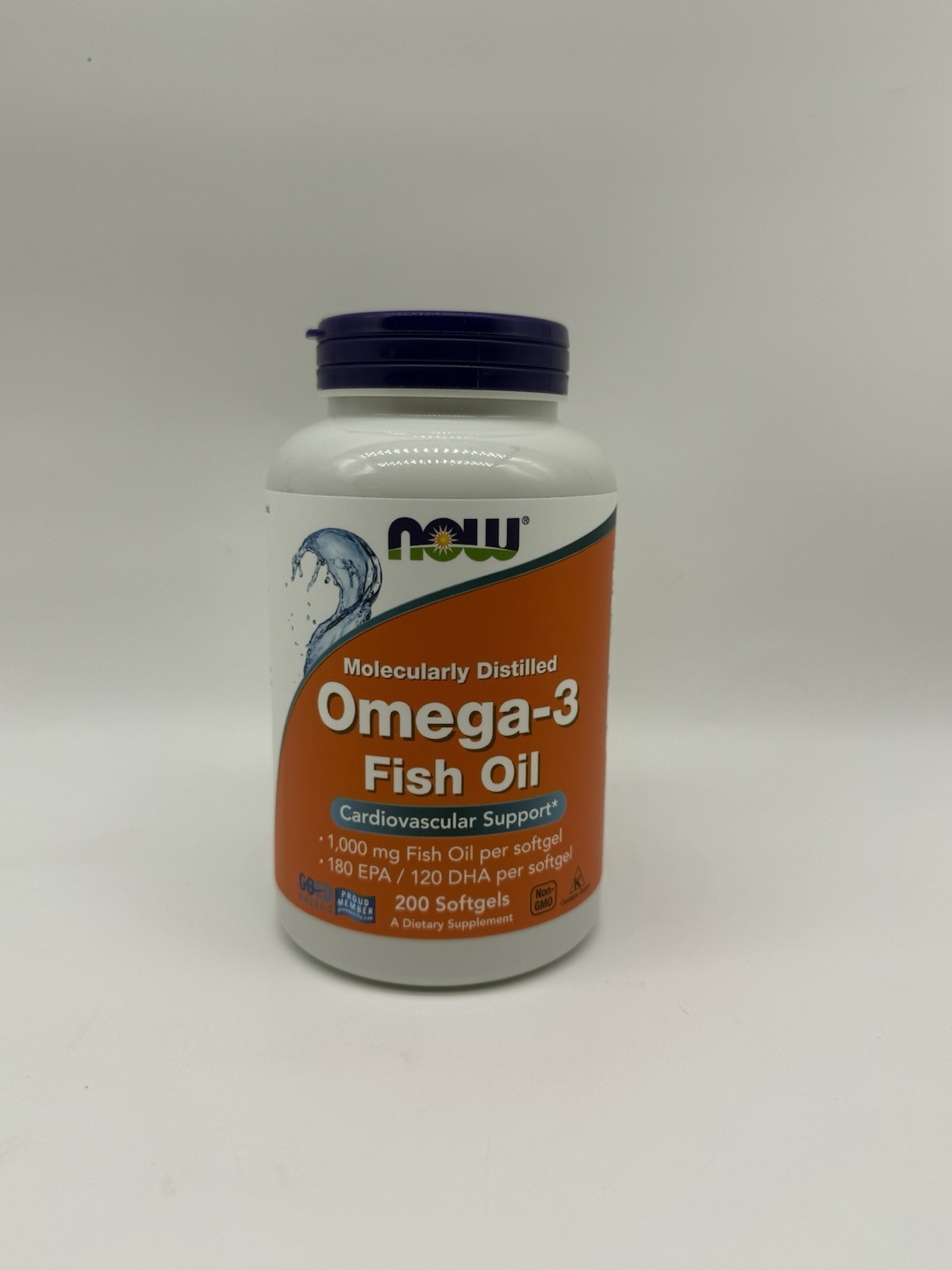 Now Omega-3 Fish Oil 1000mg, 180EPA /120DHA 200 Softgels