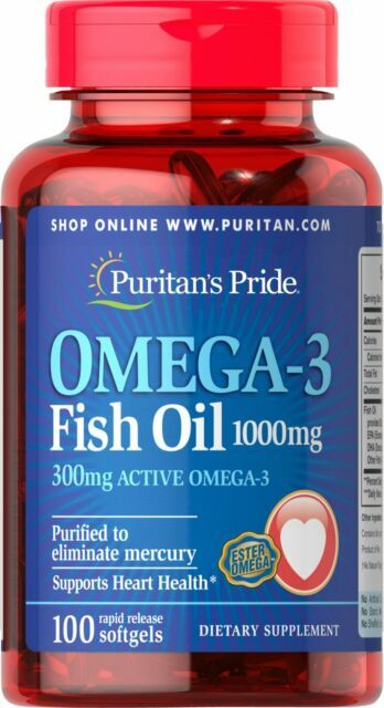 Puritan’s Pride Omega-3 Fish Oil 1000mg (100 softgels)