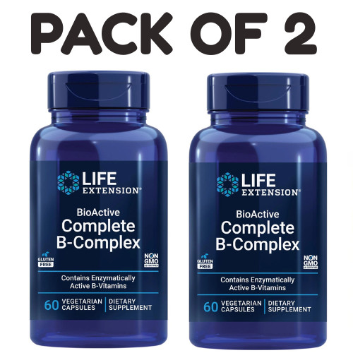 Life Extension BioActive Complete – 60 Capsules – Light Yellow – Pack of 2