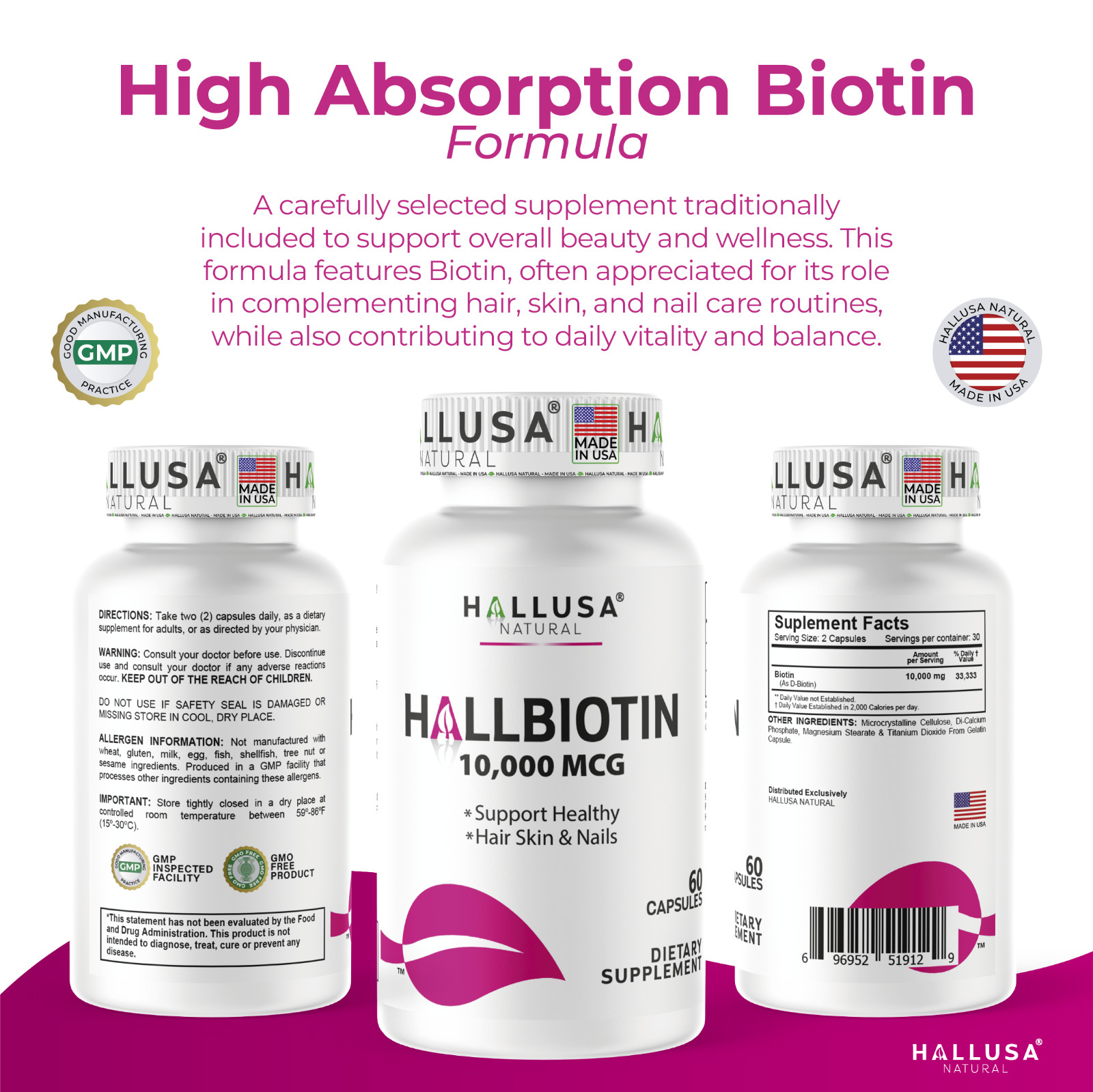 COLLAGEN LIQUID & BIOTIN Perfect formula for skin care and beauty 48 OZ +60 Cap