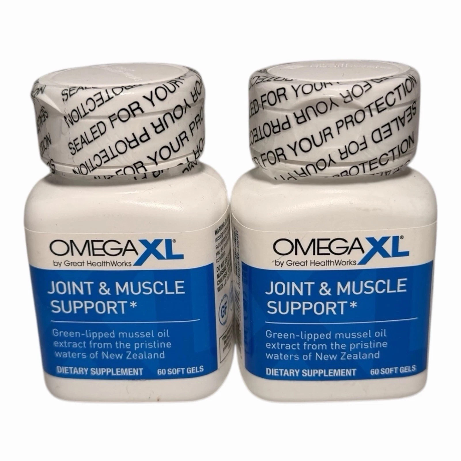 LOT OF 2 Omega XL 60ct (120) Great HealthWorks Joint And Muscle Support
