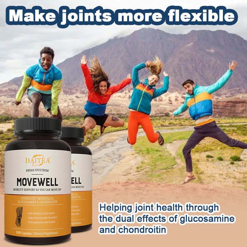 Pain Relief Supplement MoveWell Joint Support Glucosamine Turmeric MSM 120 Caps