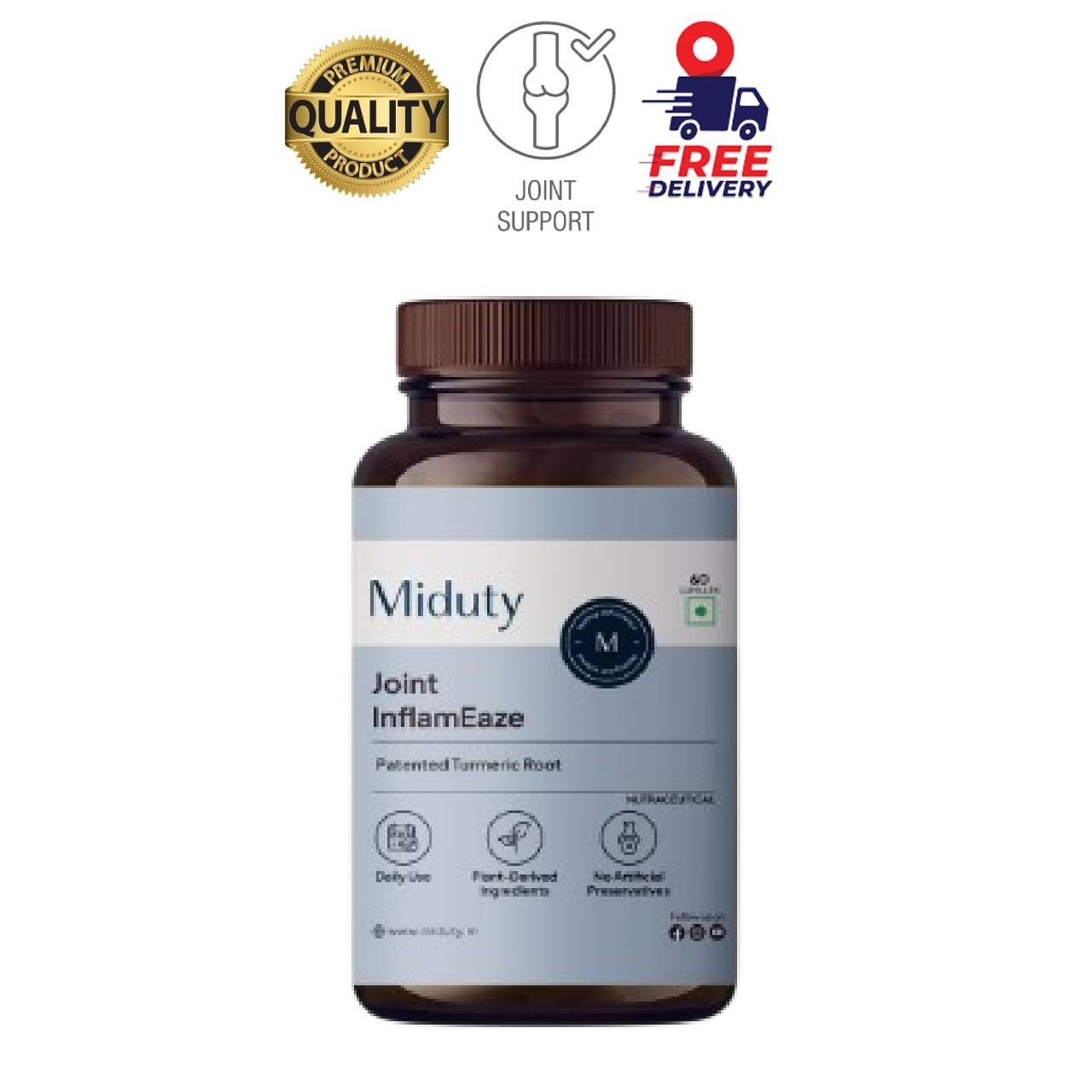 Mi.duty Joint InflamEaze 60 Caps Mobility Flexibility Care