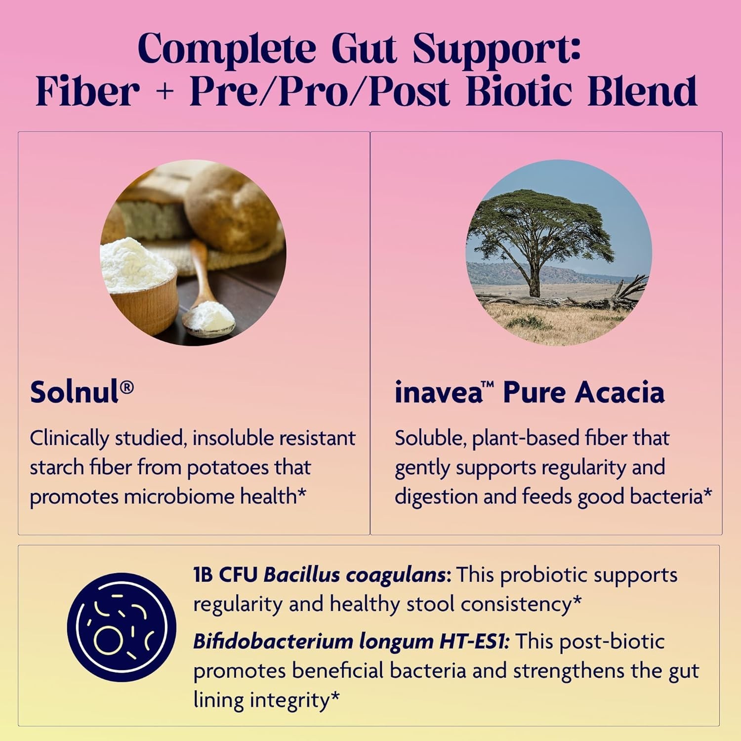 Enzymedica, Let’s Go Fiber+ Tropical Flavor, Prebiotics & Probiotics – 9.21 oz.
