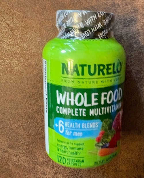 NATURELO Whole Food Multivitamin for Men – 120 Vegetarian Capsules Exp 6/26