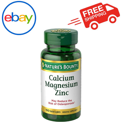 Nature’s Bounty Calcium Magnesium Zinc Immune Support Bone Health 100 Caplets FD