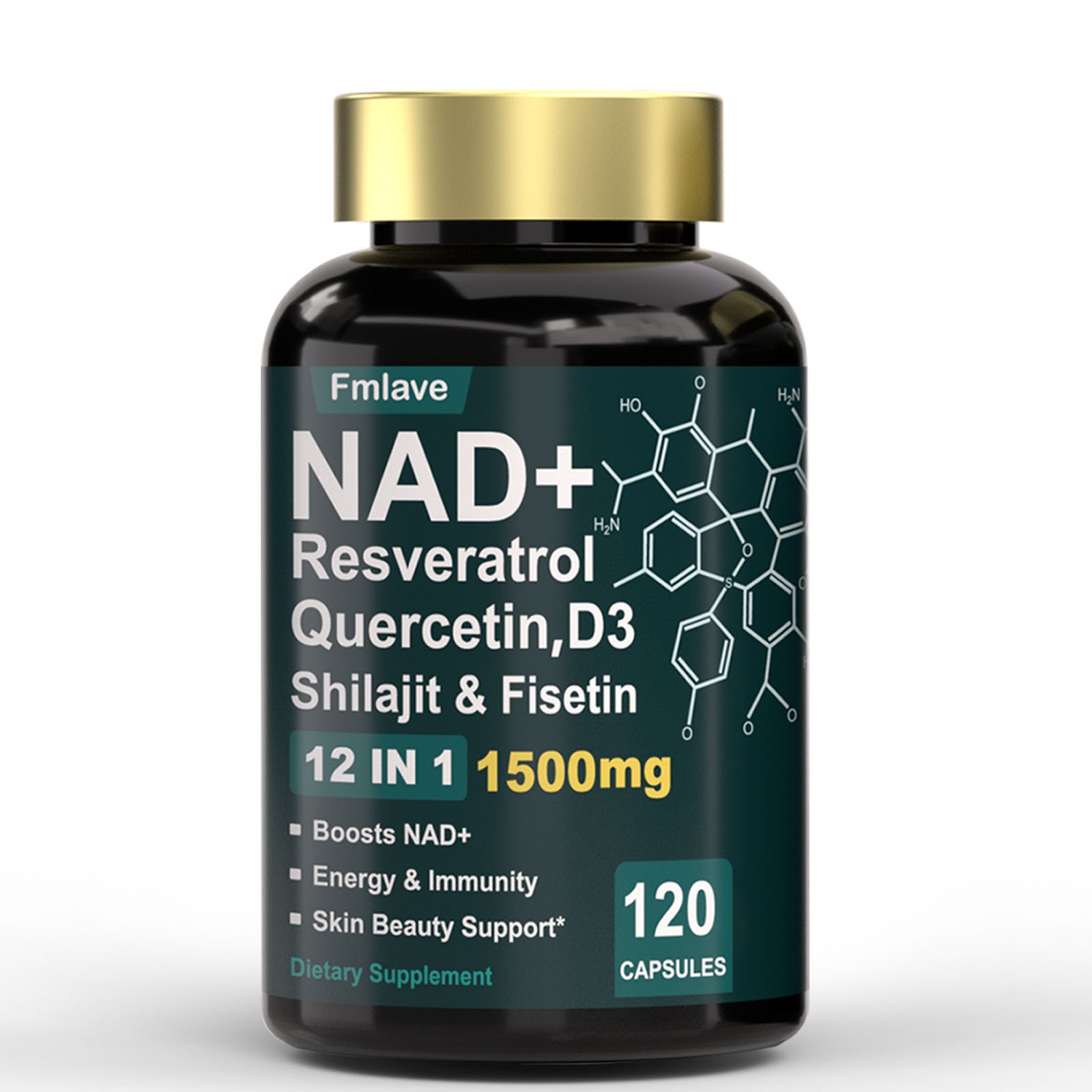 NAD Supplement, 1500Mg – Liposomal NAD+ Supplement with Resveratrol, Nad plus US
