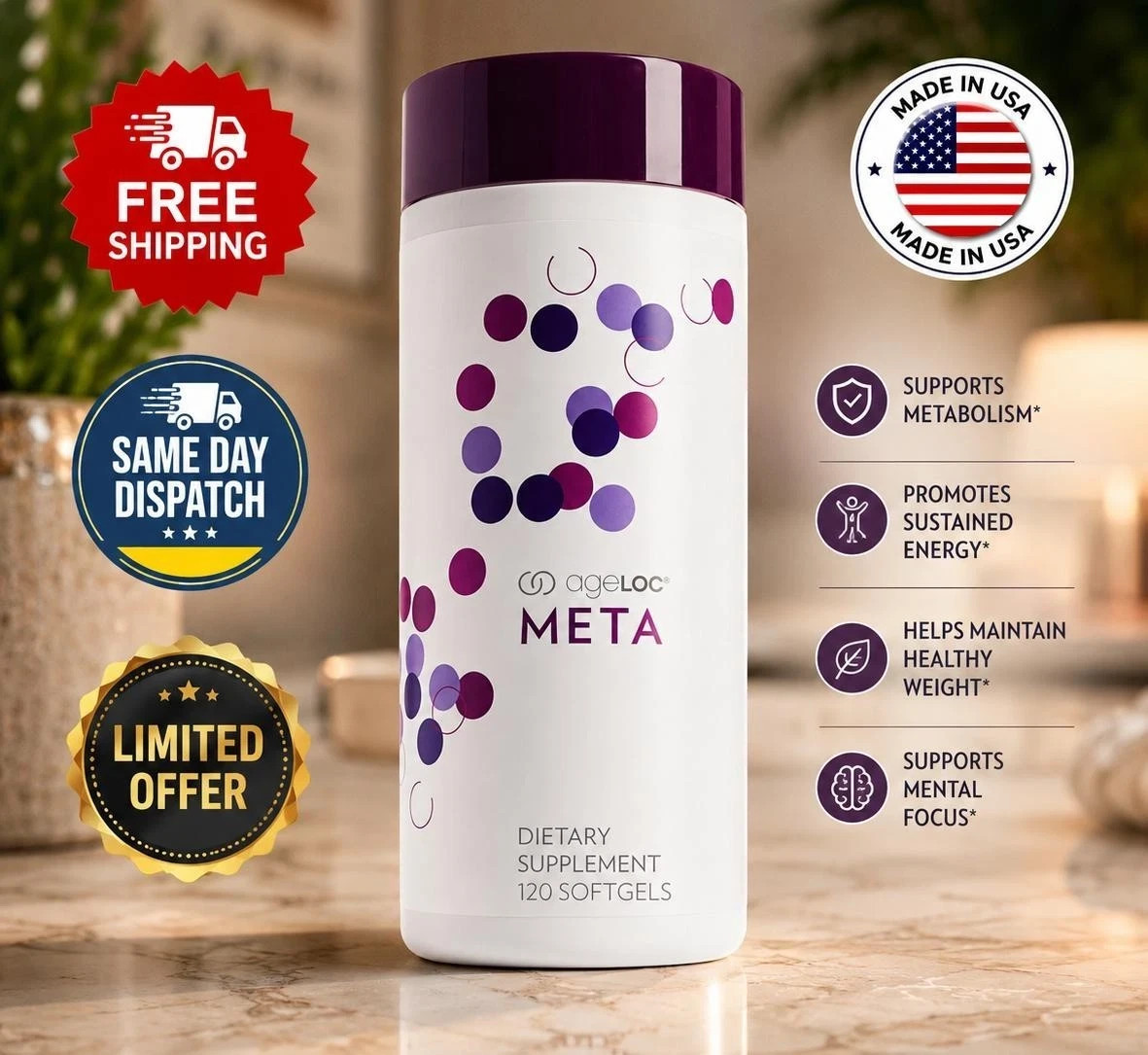 NU SKIN PHARMANEX ageLOC META Metabolism 120 Capsules New Sealed Exp 2027