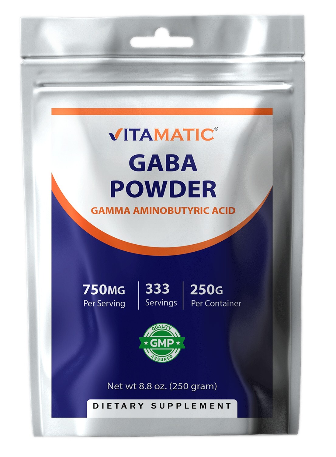 Vitamatic GABA Powder 750mg per Serving -250gms – 333 Servings