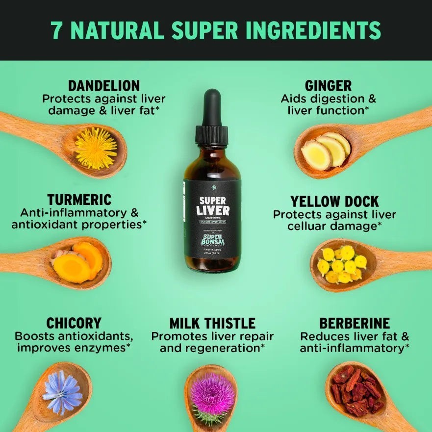 SuperBonsai Super Liver ?C Herbal Liquid Drops with Milk Thistle & Turmeric
