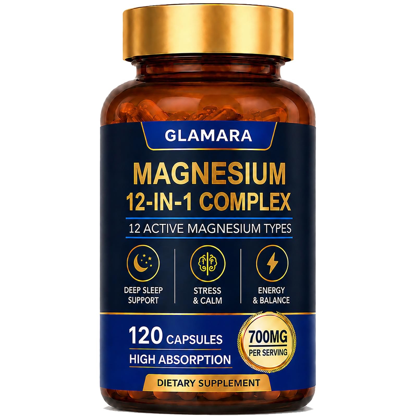 GLAMARA Magnesium Complex Vegan 120 Caps