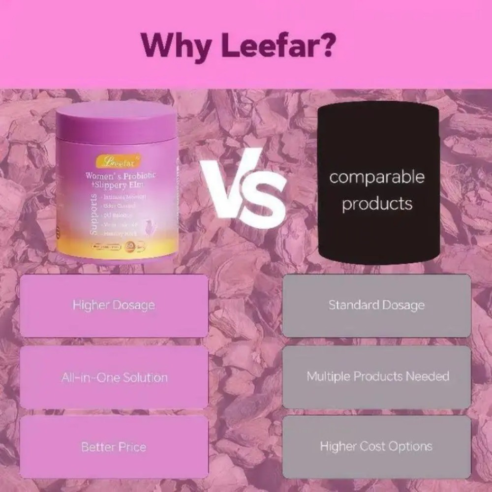 NEW Leefar Women’s Probiotic Slippery Elm Pineapple 60 gummies
