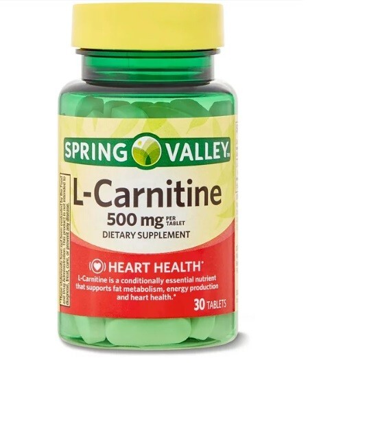 Spring Valley L-Carnitine Amino Acid Supplement 500 mg Unflavored 30 Count