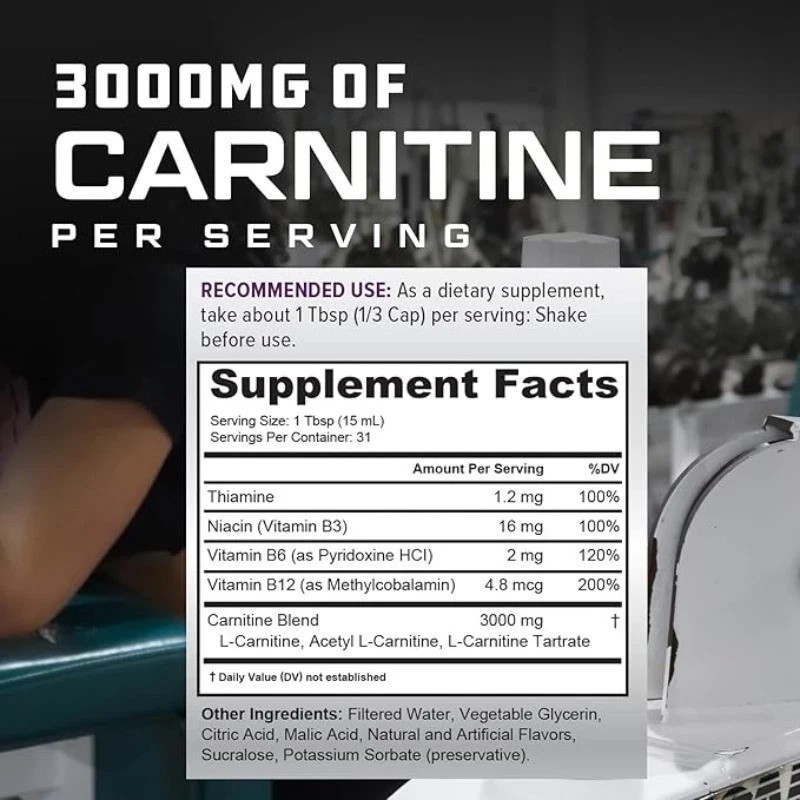 Cutler Nutrition Liquid Carnitine 3000 for Energy and Recovery Support Dietary A