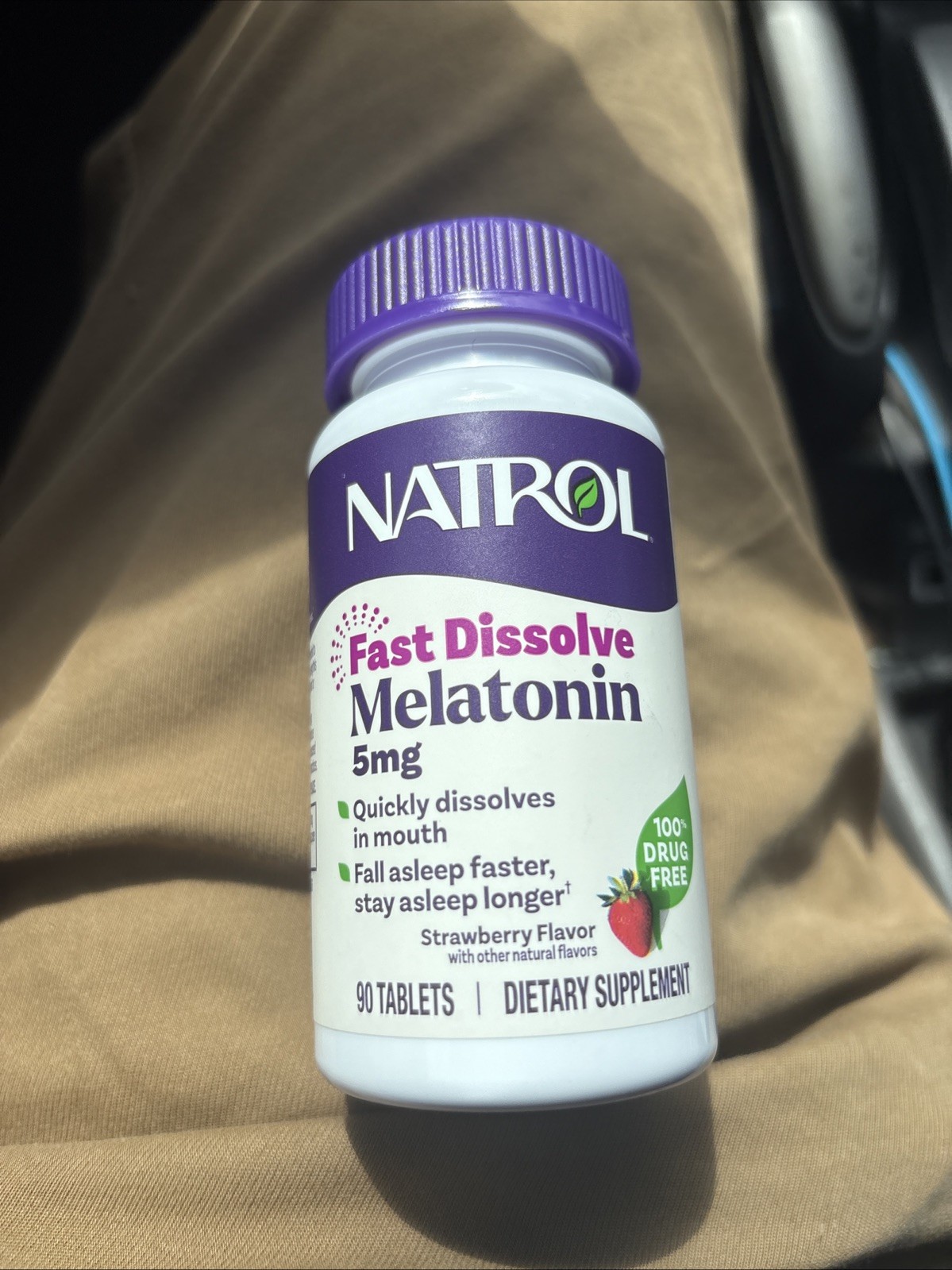 Natrol Melatonin 5mg Fast Dissolve Strawberry 90 Tablets