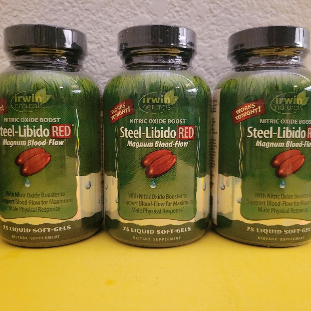 3 Bottles of Irwin Naturals Steel Libido RED 75 Softgel Each (225 total) New